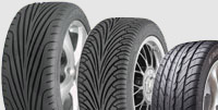 Эволюция шин Goodyear Eagle F1: GS, GS-D2, GS-D3 (справа налево)